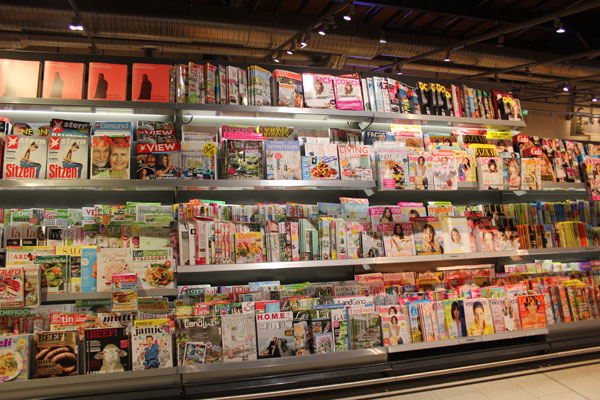 Zeitschriften im Rewe-Center Stanislawski & Laas