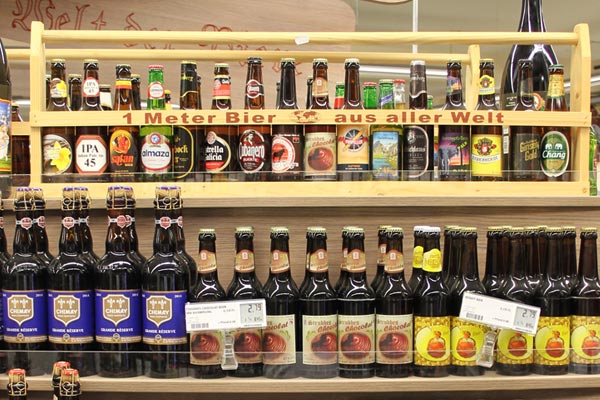 Eine riesige Auswahl an Bieren im Rewe-Center Stanislawski & Laas